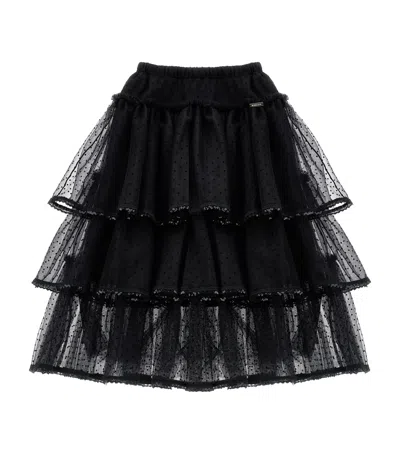 MONNALISA TULLE SEQUINNED SKIRT