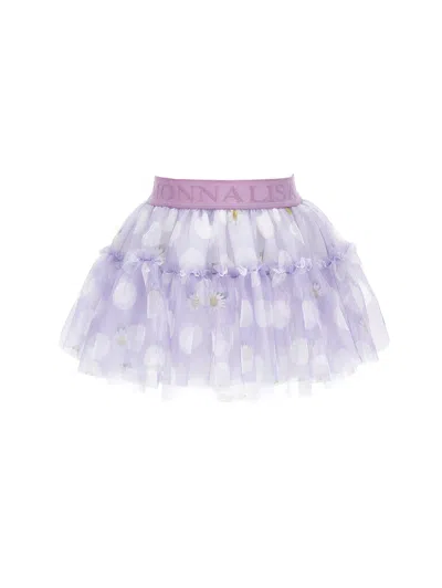 Monnalisa Kids' Tulle Skirt In Wisteria