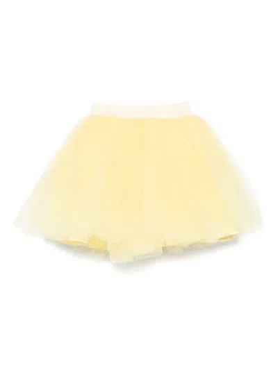 Monnalisa Kids' Tulle Skirt In Yellow