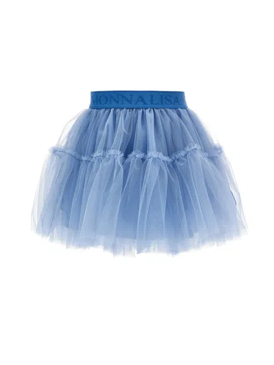 Monnalisa Babies'  Tulle Tutu Skirt In Blue