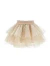 Monnalisa Tulle Skirt In Neutral