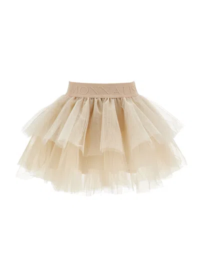 Monnalisa Kids'   Tulle Skirt In Neutral