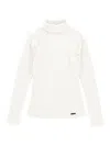 Monnalisa Turtleneck Sweater In White