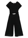 Monnalisa Tuta Cocktail Rasetto Opa Rasetto Opaco Silkhand In Black