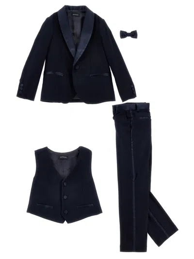 Monnalisa Kids'   Tuxedo Suit In Dark Blue