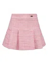 Monnalisa Tweed Skirt In Pink