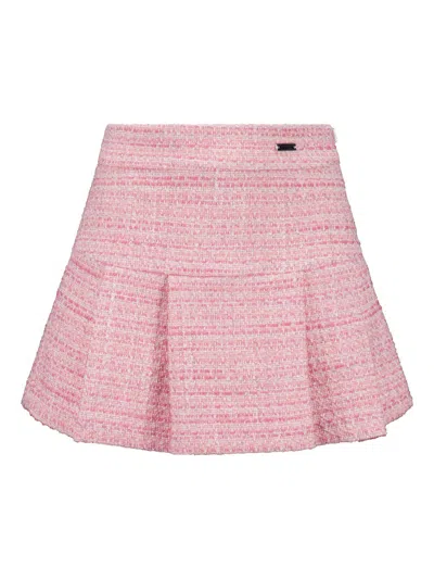 Monnalisa Kids' Tweed Skirt In Pink