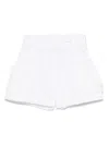 Monnalisa Twill-weave Shorts In White