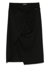 Monnalisa Twist-detail Skirt In Black