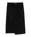Monnalisa Twist-detail Skirt In Black