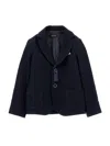 Monnalisa Two-button Herringbone Blazer In Dark Blue