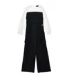 Monnalisa Lurex Cargo Jumpsuit In Multi