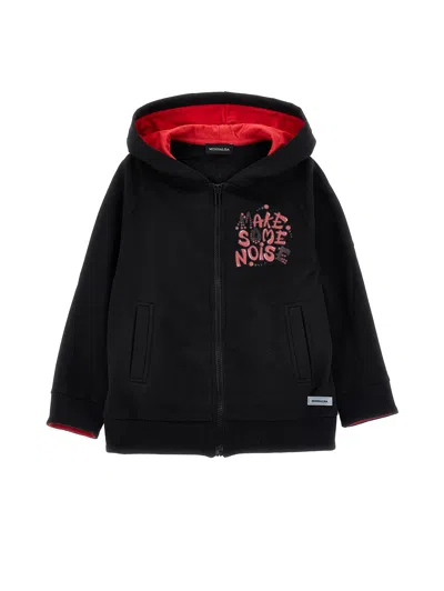 Monnalisa Kids'   Two-tone Hoodie In Black