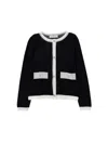 Monnalisa Girls Black Wool Cardigan In Black