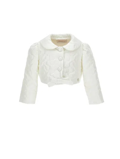 Monnalisa Kids'   Ultralight Jacket In Cream