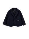 Monnalisa Unlined Milano Stitch Blazer In Dark Blue