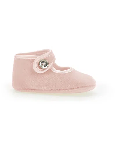 Monnalisa Velvet Baby Shoes In Multi