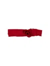 Monnalisa Velvet Band With Rose In Red