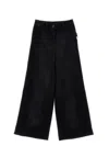 Monnalisa Velvet Corduroy Trousers In Black