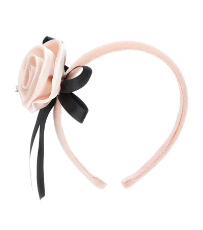 MONNALISA VELVET FLOWER HEADBAND