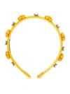 Monnalisa Velvet Hairband In Light Yellow