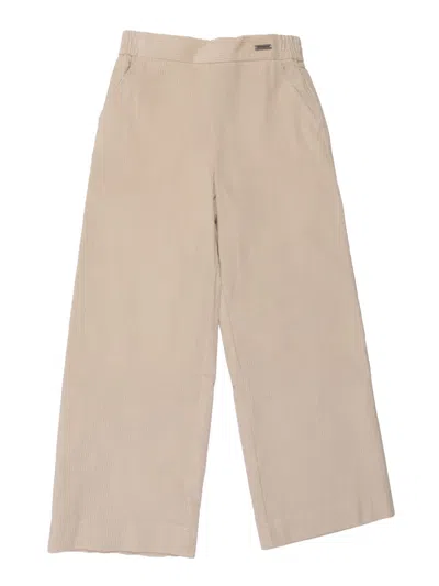 Monnalisa Kids' Velvet Pants In Neutral