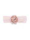 Monnalisa Velvet Rose-detailed Head Band In Pink