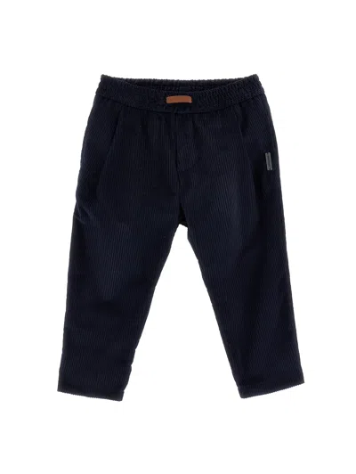 Monnalisa Babies'  Velvet Trousers In Black