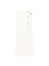 Monnalisa Viscose Midi Skirt With Buttons In Cream
