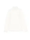 Monnalisa Viscose Turtleneck In Cream