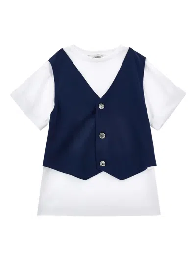 Monnalisa Kids' T-shirt Im Layering-look In Blue