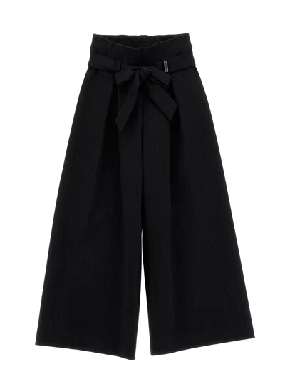 Monnalisa Kids'   Soft Lurex Trousers In Black