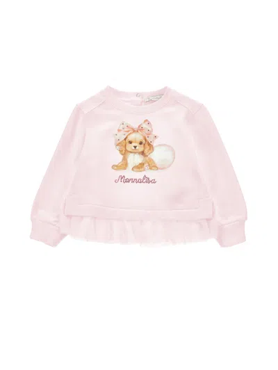Monnalisa Kids'  Welpen-sweatshirt In Blue