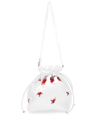 Monnalisa Floral Drawstring Bag In White