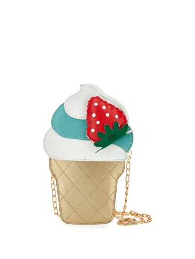 Monnalisa Strawberry-shape Bag In White