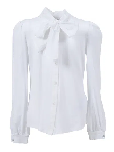 Monnalisa Camicia Mina Jersey Di Co In White