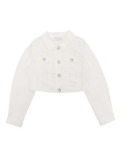 MONNALISA WHITE DENIM JACKET