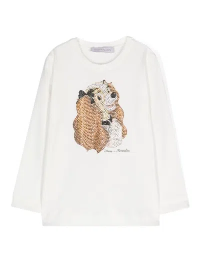 MONNALISA WHITE GIRL T-SHIRT