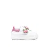Monnalisa White Sneakers For Baby Girl And Girl With Roses In White