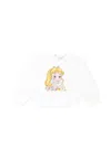 Monnalisa White Sweatshirt For Baby Girl With Alice In Wonderland In White