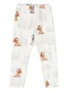 Monnalisa Printed Cotton-blend Leggings In Multicolour