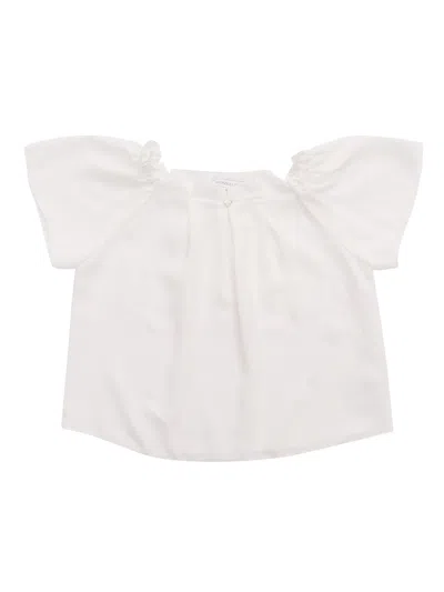Monnalisa Kids' Wide Crop Top In White
