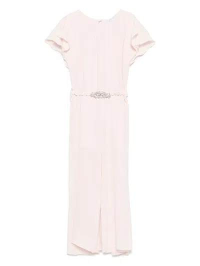 Monnalisa Kids' Wide-leg Jumpsuit In Pink