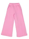 Monnalisa Heavyweight Fleece Trousers In 粉色