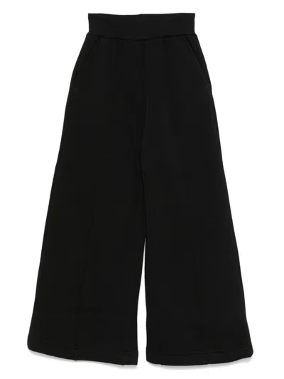 Monnalisa Kids' Wide-leg Track Pants In Black