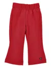 Monnalisa Wide-leg Track Pants In Red