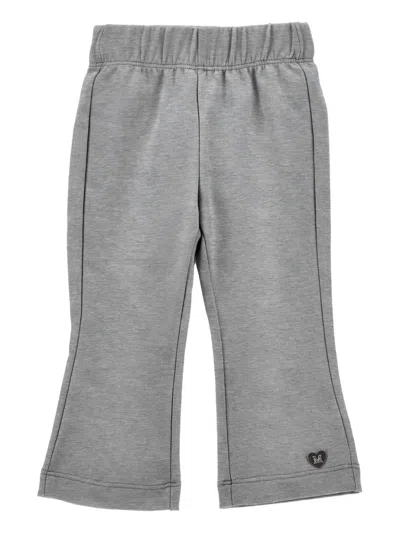 Monnalisa Babies' Wide-leg Trousers In Gray