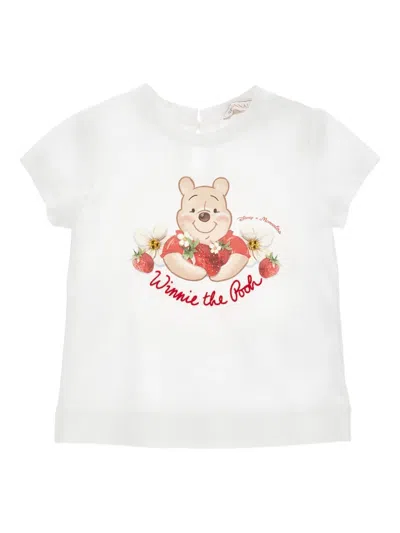 Monnalisa Babies' Winnie-print T-shirt In White