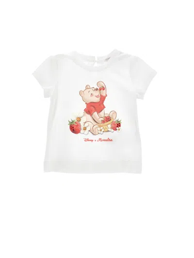 Monnalisa Babies' X Disney Graphic-print T-shirt In White