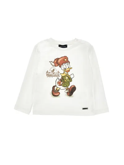 Monnalisa Babies'   Woodchuck Print T-shirt In Neutral